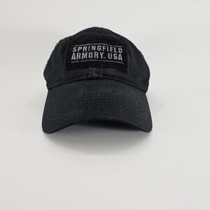 Springfield Armory Baseball Cap Strapback Hat USA Patch Hook Loop Fastener Black
